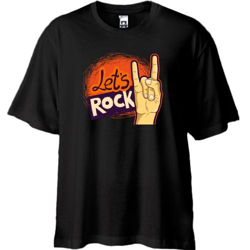 Футболка Oversize з написом Let`s rock